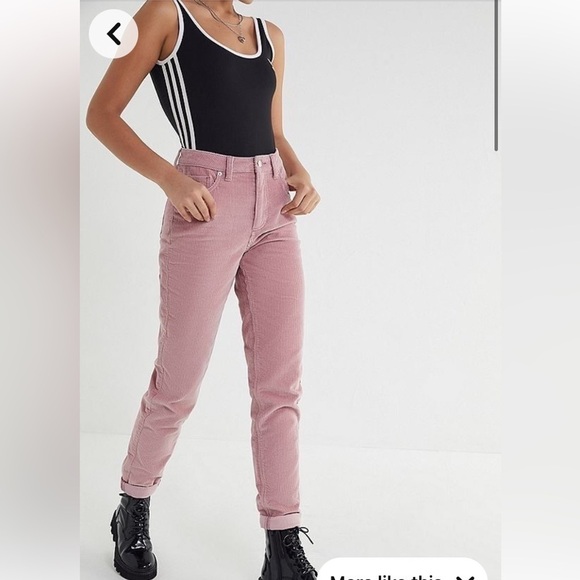 UO BDG Pink Corduroy Mom Jeans 27 - Picture 1 of 3